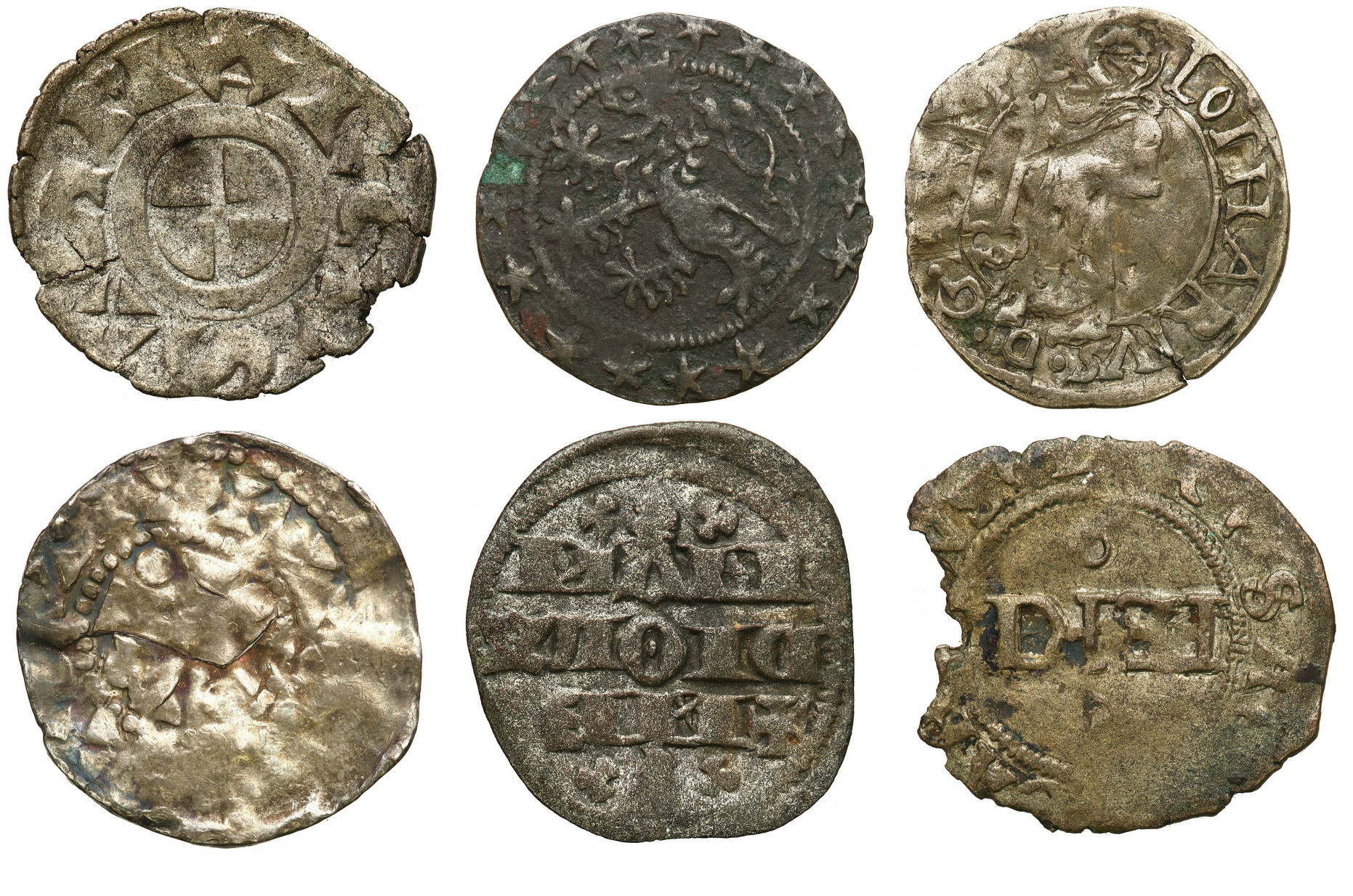 Świat - Niemcy, Włochy, Francja, zestaw 6 monet